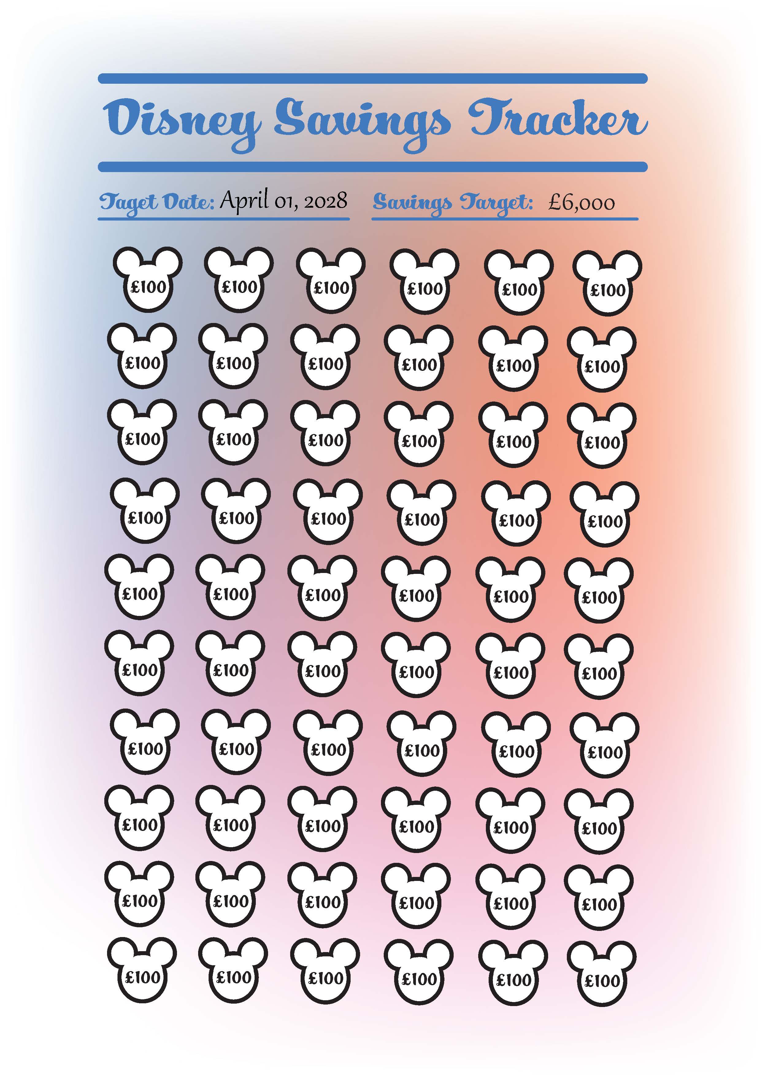 Disney Savings Tracker Preview
